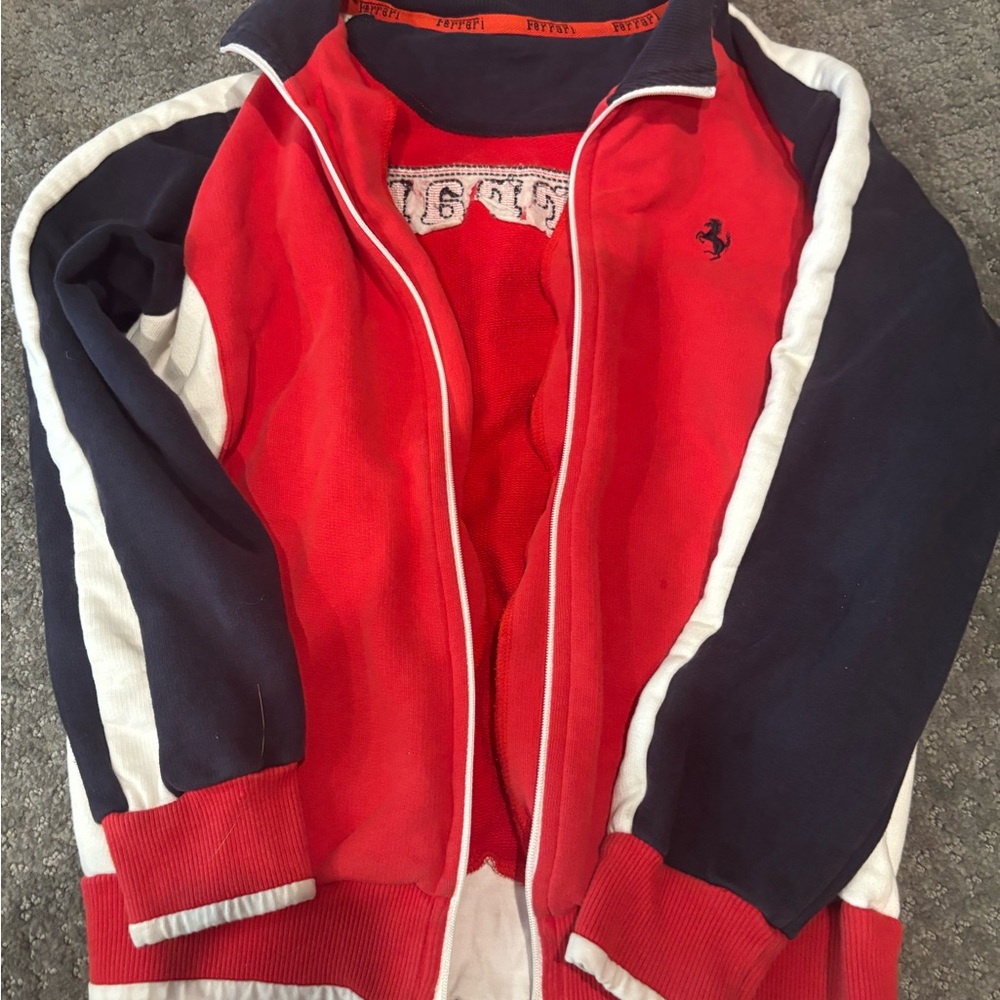 Ferrari Kids Jean Jacket - Red and Navy